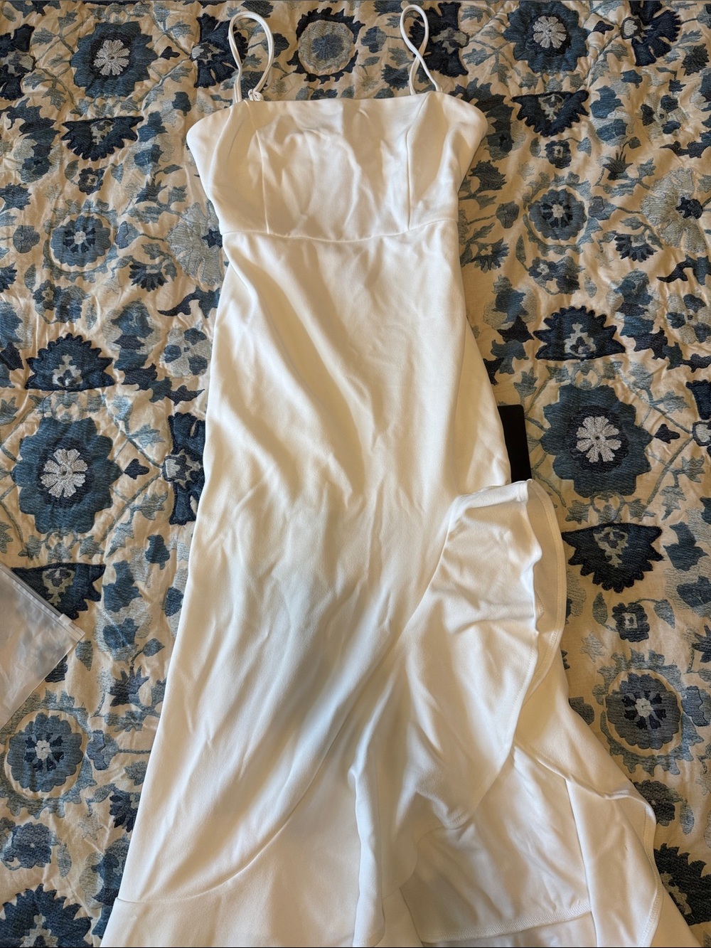 Lulu's White Spaghetti-Strap Wedding Dress